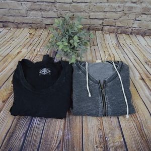 lot of 2 gray burn out sweatshirts Roxy